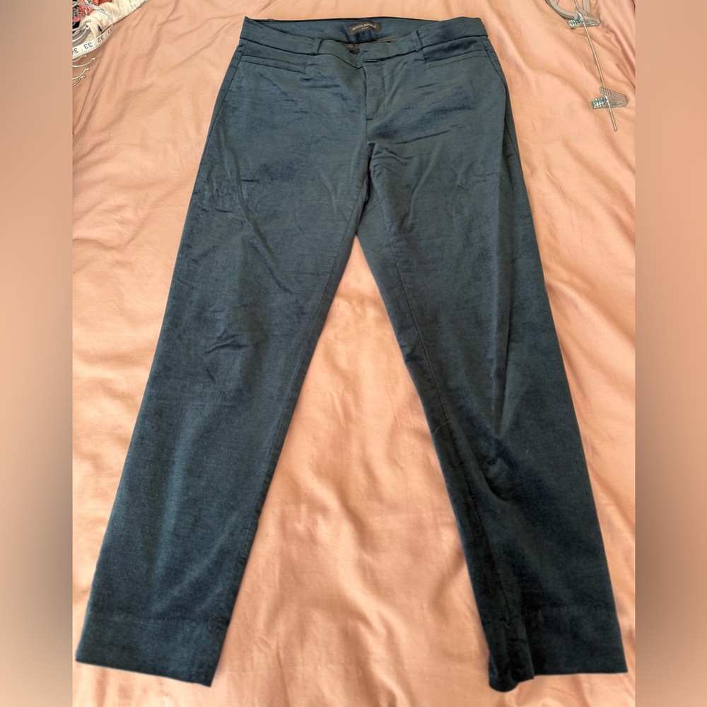 Banana Republic Navy Velvet Sloan Pants